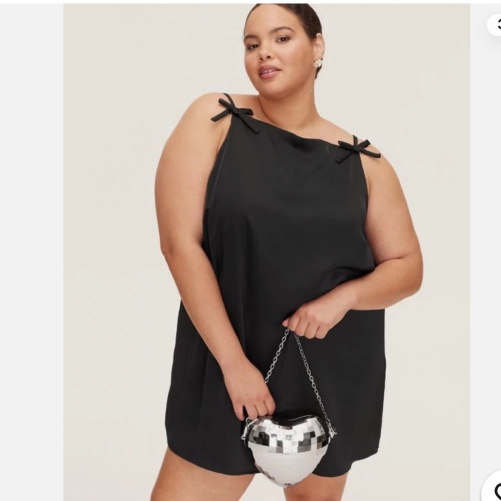 NWT Kate Spade x Target 90s Black Mini Tank Shift Dress with Bows Size 3X